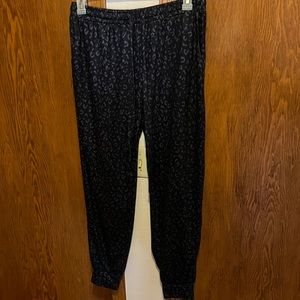 Black leopard joggers Size XL